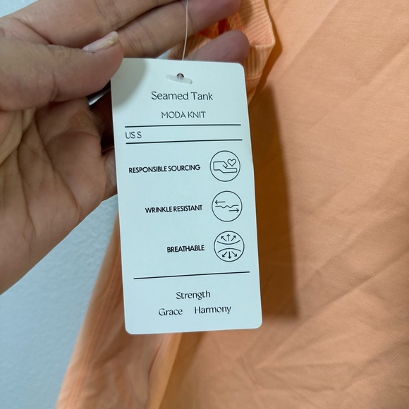 Isabella Active Wear Light Peach Tank Top - Picture 4 of 6